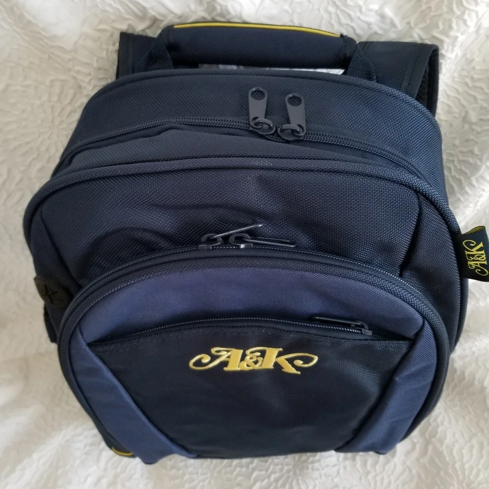 A&K Unisex Navy Blue Padded Backpack